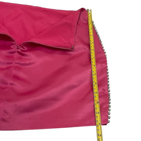 White Fox M 2 Pc Rhinestone Set | Hot Pink Barbiecore Crop & Mini NWT - Picture 9 of 9